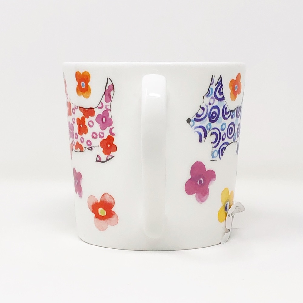 Scotty Puppy Dogs Floral Design Mug - Picture 4 of 7